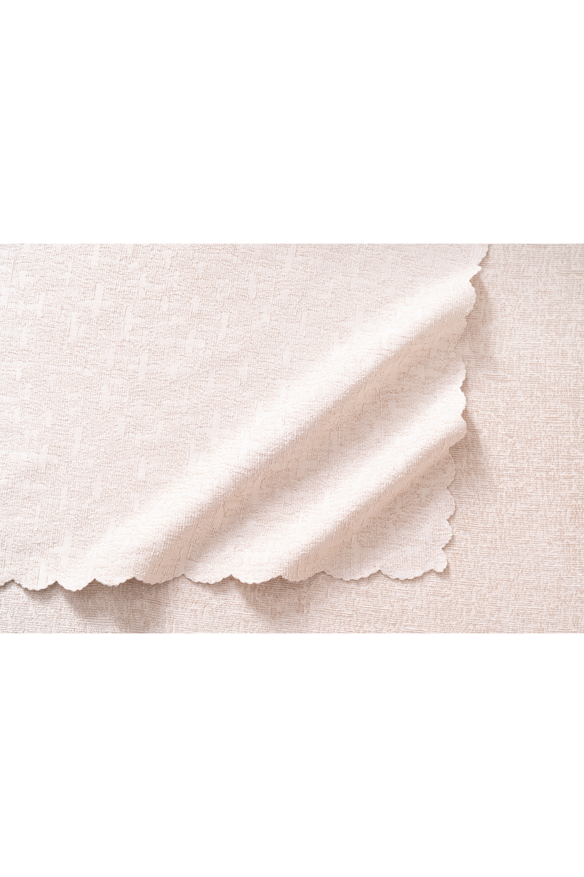Krem 175X215 cm Premium Koltuk Örtüsü Şönil Jakarlı Kumaş Yüksek Kalite Kaydırmaz Yıkanabilir