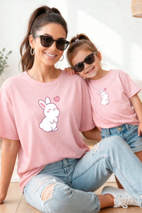 genosha Anne Kız 100% Pamuk T-shirt Mama Mini Mother Daughter TEKLİ FİYAT