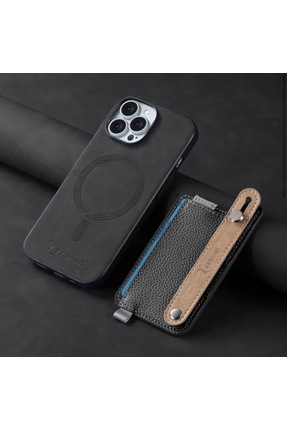 Teknoder iPhone 13 Promax - Zebana 2in1 Best Deri Kılıf Cüzdanlı