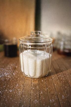 NUSYA STORE Kapaklı Cam Şekerlik - Baharat, Kahve Saklama Kullanıma Uygun