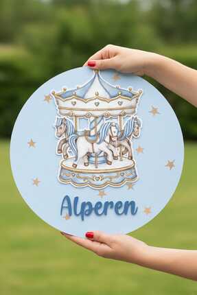 Agulab Atlıkarınca Figürlü İsimli Işıklı Bebek Kapı Süsü- Hastane Odası Kapı ...