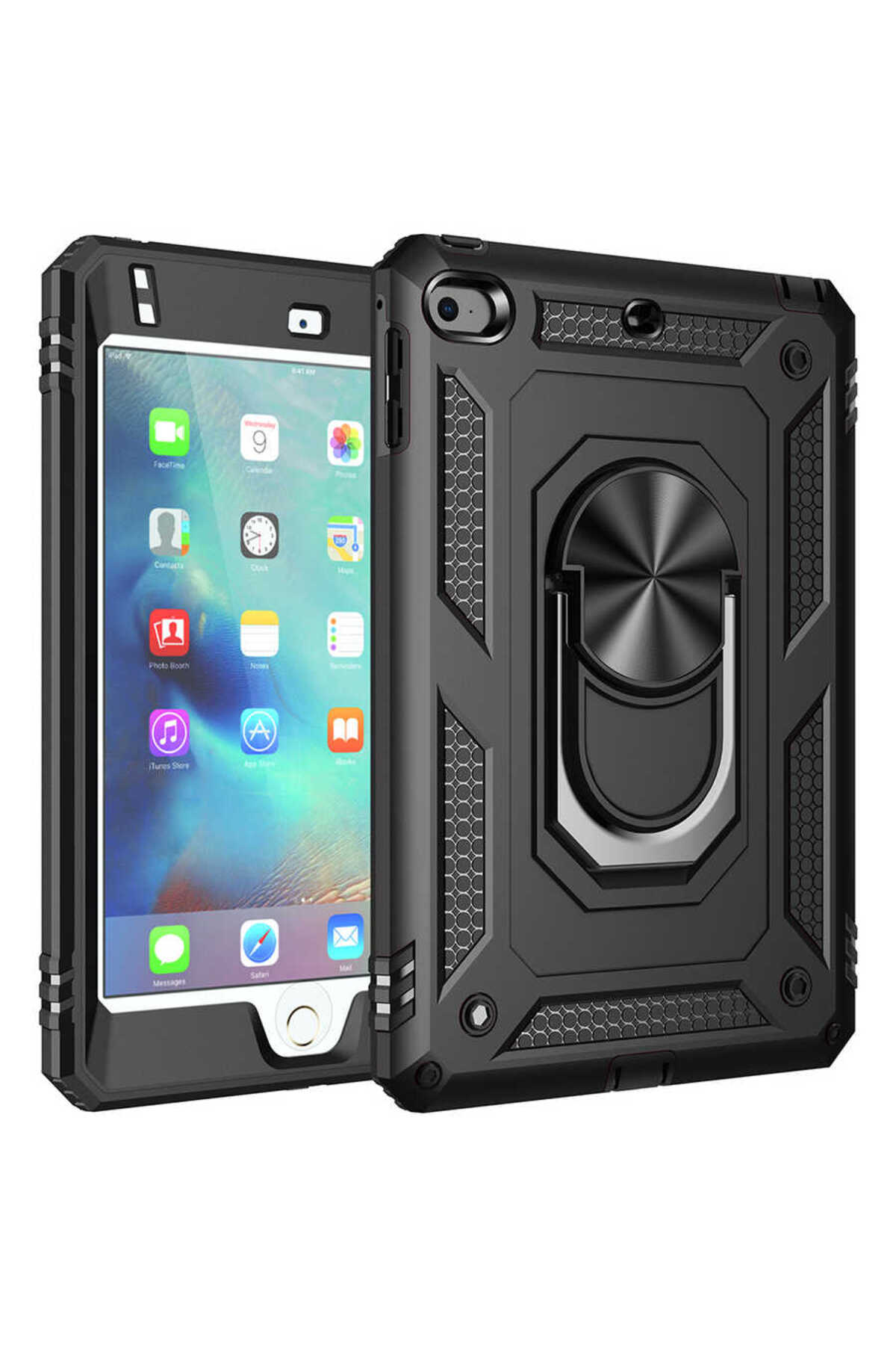 iPad Mini 5. Nesil - Uyumlu Uyumlu KLFK Tablet Vega Kapak-Siyah