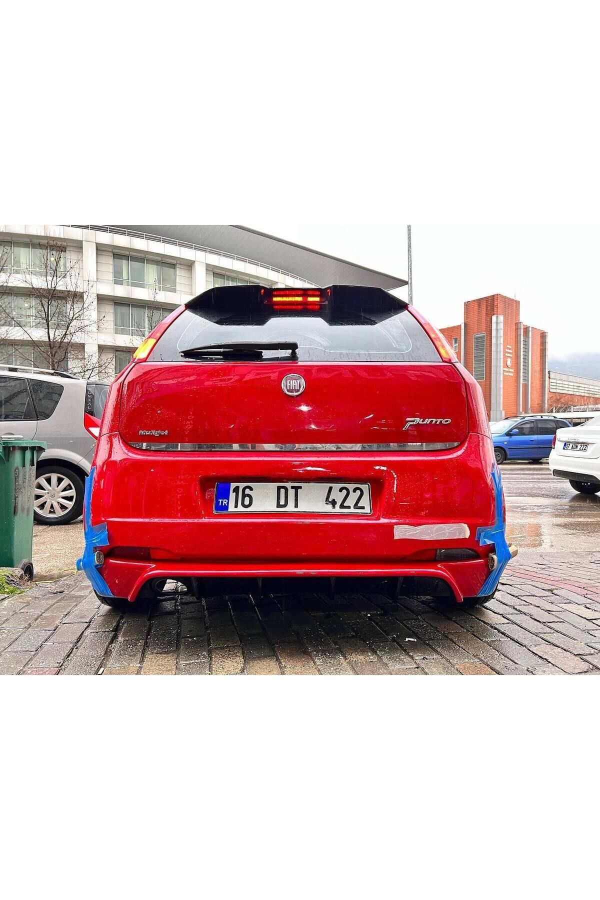 Fiat Punto Grande Rieger Arka Ek Difüzör Siyah plastik 2005-2009 Arka-Difizör-Bodykit-Ek-Karlık