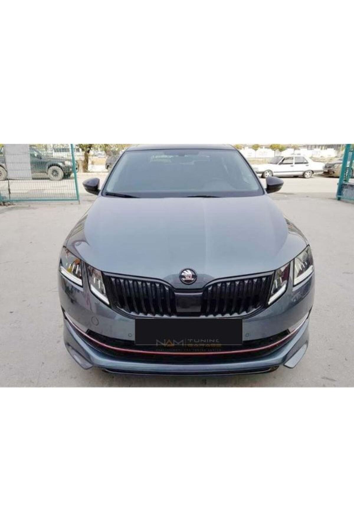 Skoda Octavia 3 Abt Ön Ek Karlık abs plastik Mat Siyah 2018 2019 2020 Makyajlı Kasa
