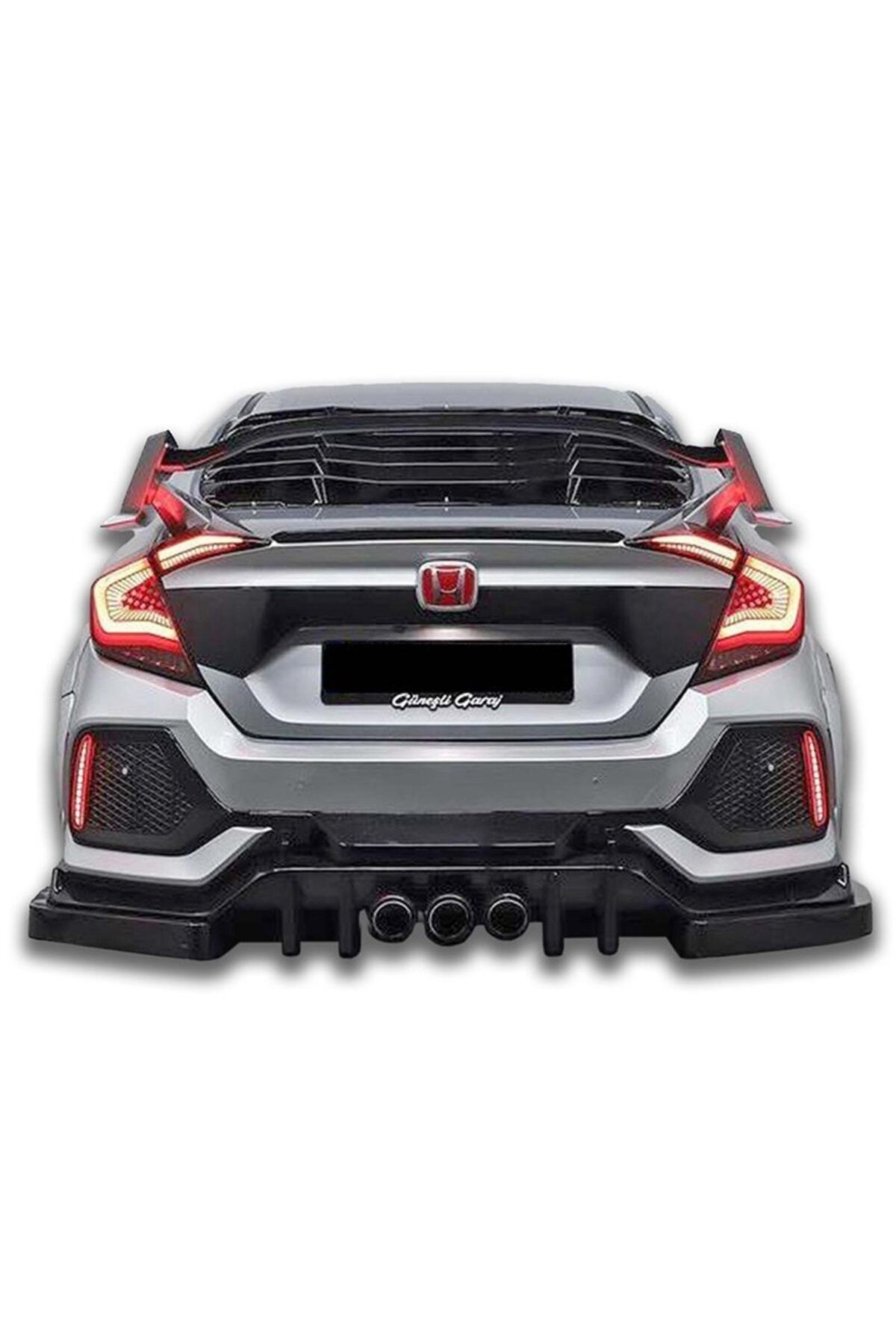 Civic Fc5 6 Parça Arka Tampon Flap (Plastik)