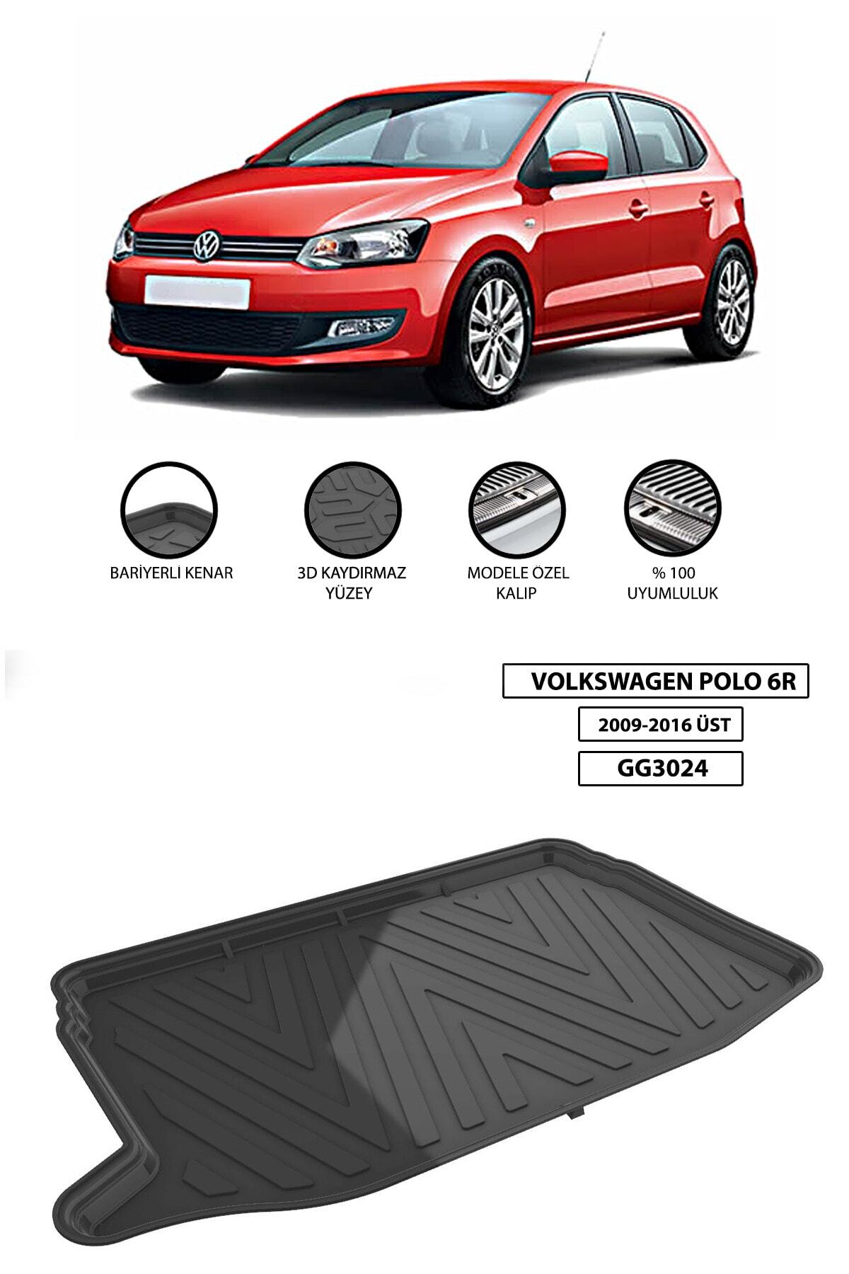 Volkswagen Polo 2009-2016 Bagaj Havuzu