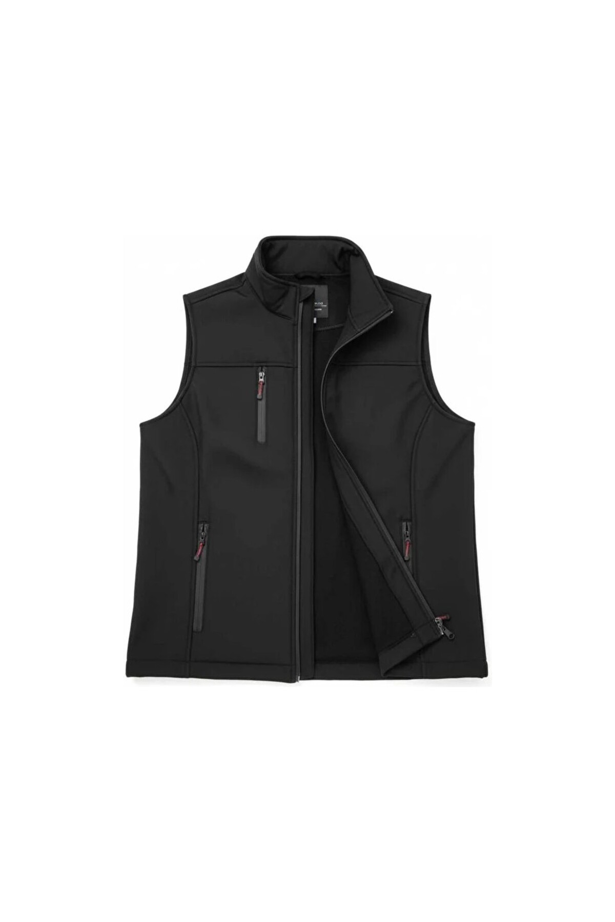 KD İş Giyim Siyah Softshell Yelek 3 Cepli Fermuarli Günlük & Spor