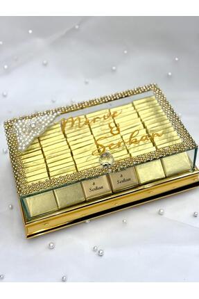 GÜRLEK TEKSTİL Ebrar Model 60 Adet Kız Isteme Çikolatası, Söz, Nişan Çikolatası.