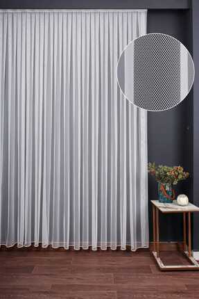 Vefa Home Tekstil Tül perde grek kumaş orta pile [1x2,5] etek kurşun