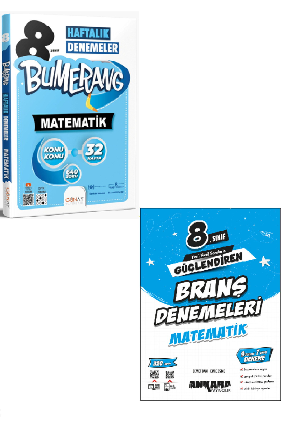 Günay Yayınları 8. Sınıf Matematik Bumerang 32 Haftalık Deneme +