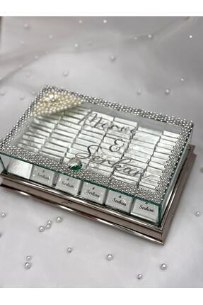 GÜRLEK TEKSTİL Ebrar Model 60 Adet Kız Isteme Çikolatası, Söz, Nişan Çikolatası.