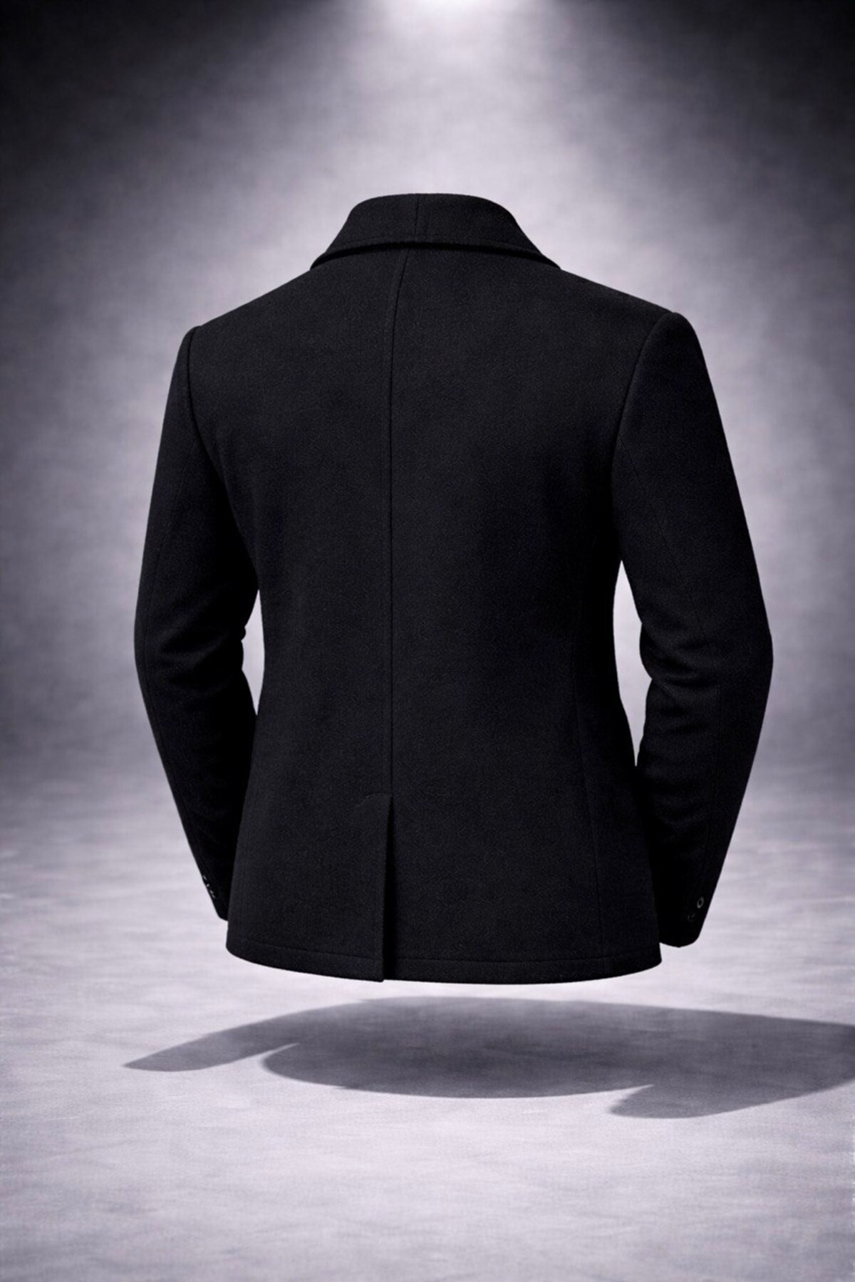 LUMAST  Basic Şık Kruvaze Kısa Boy Kaşe Ceket - Görsel 4