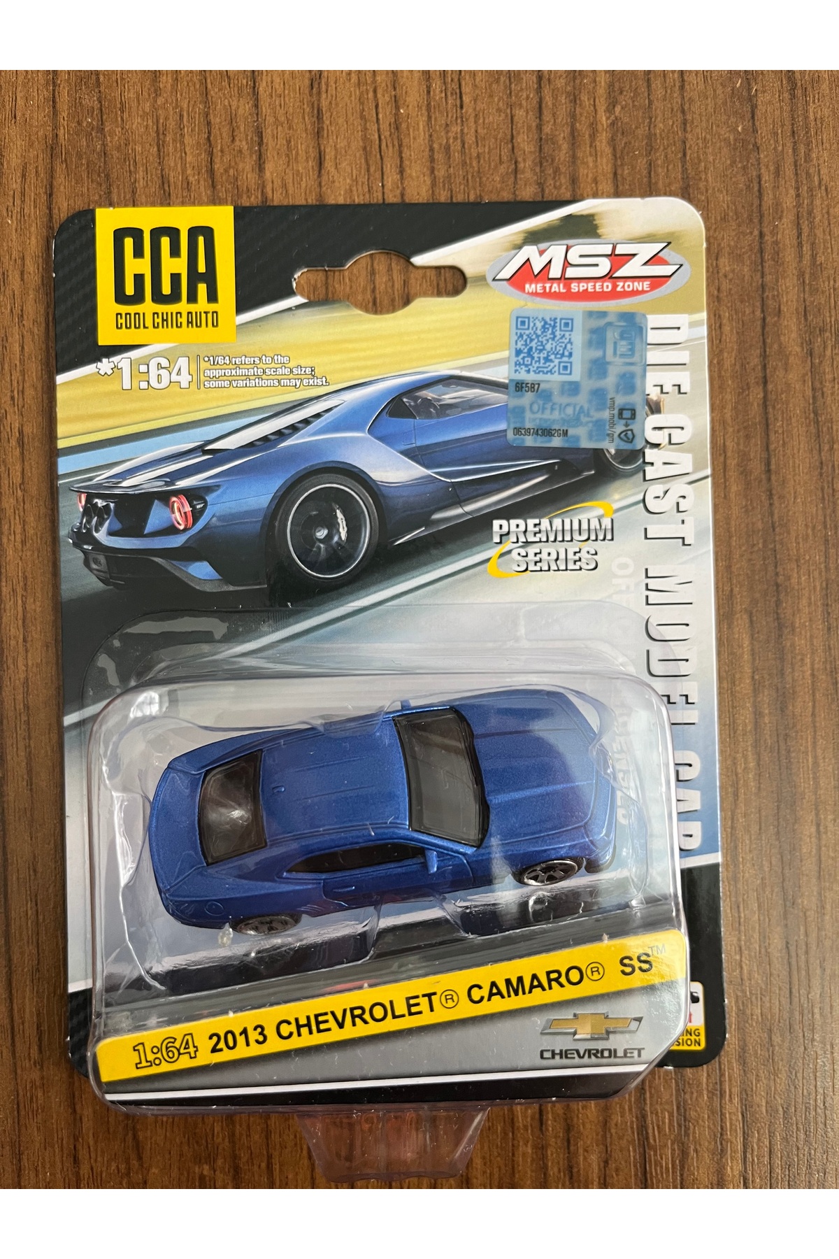 CCA 1/64 2013 CHEVROLET CAMARO SS MAVİ - Diecast Metal Oyuncak