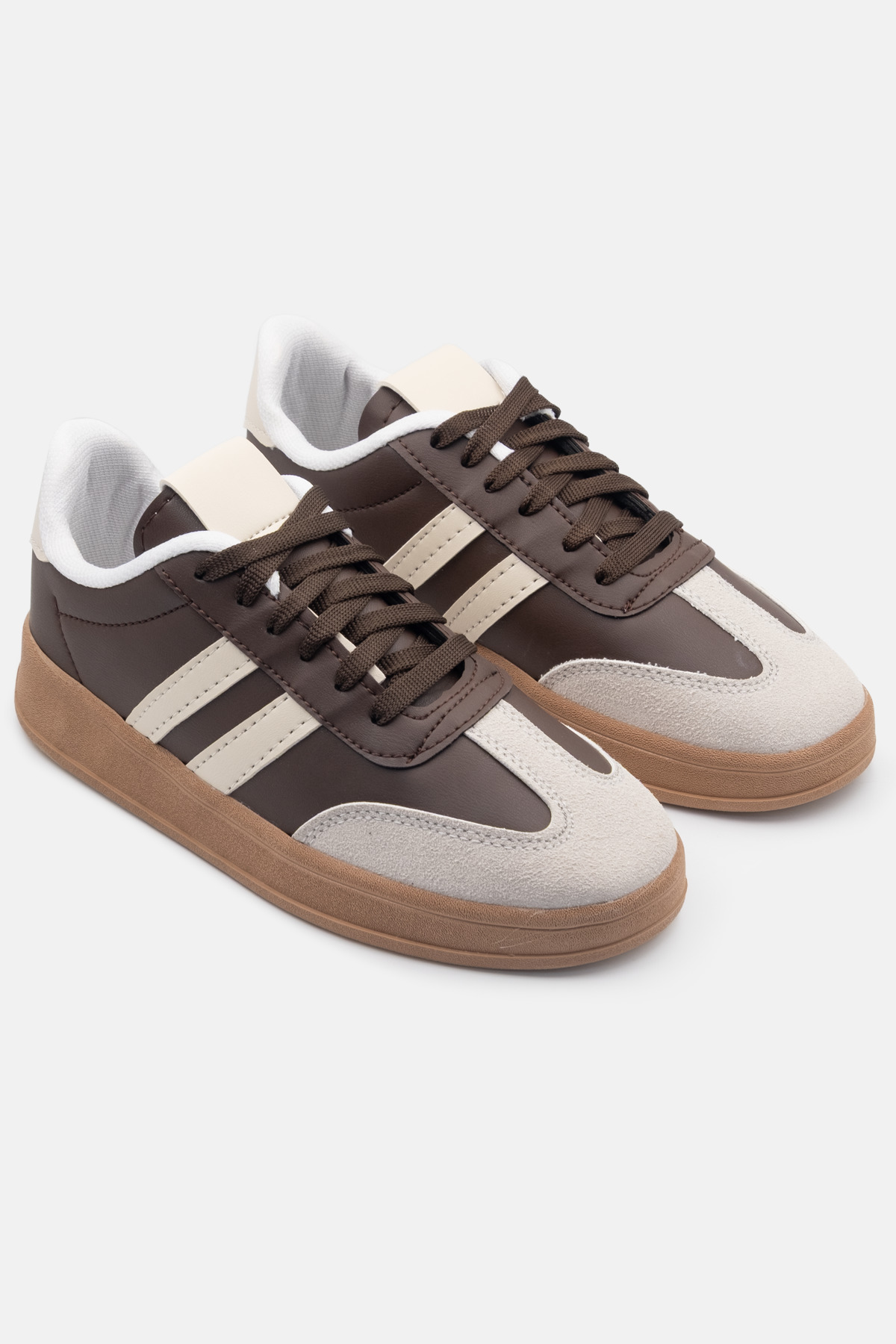 Beınsteps  Sneaker Unisex Kadın Erkek Model Hafif Taban Kahve Bej Günlük Spor Ayakkabı - Görsel 3