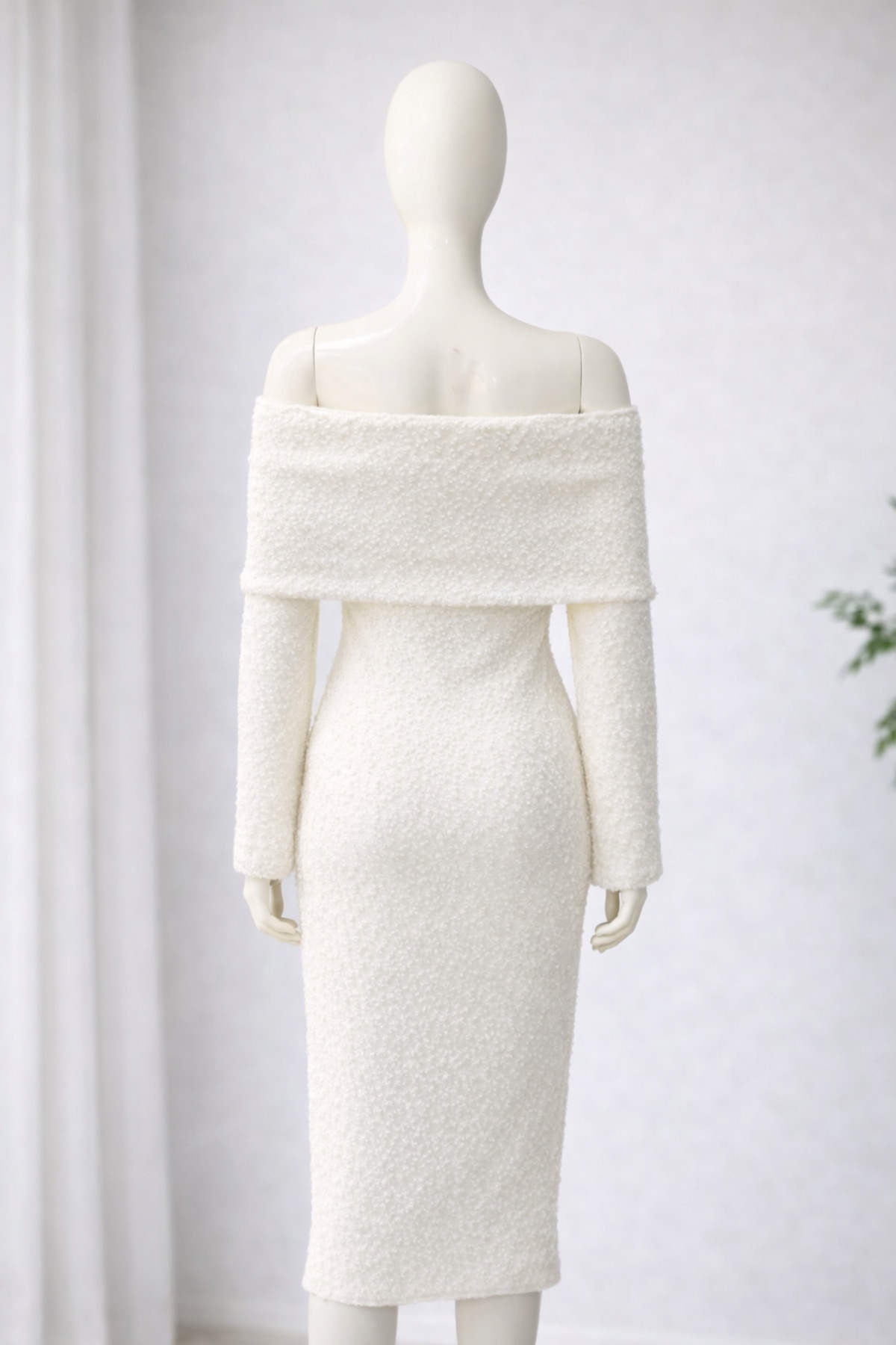 arslan triko  Madonna Yaka Uzun Triko Elbise - Görsel 3