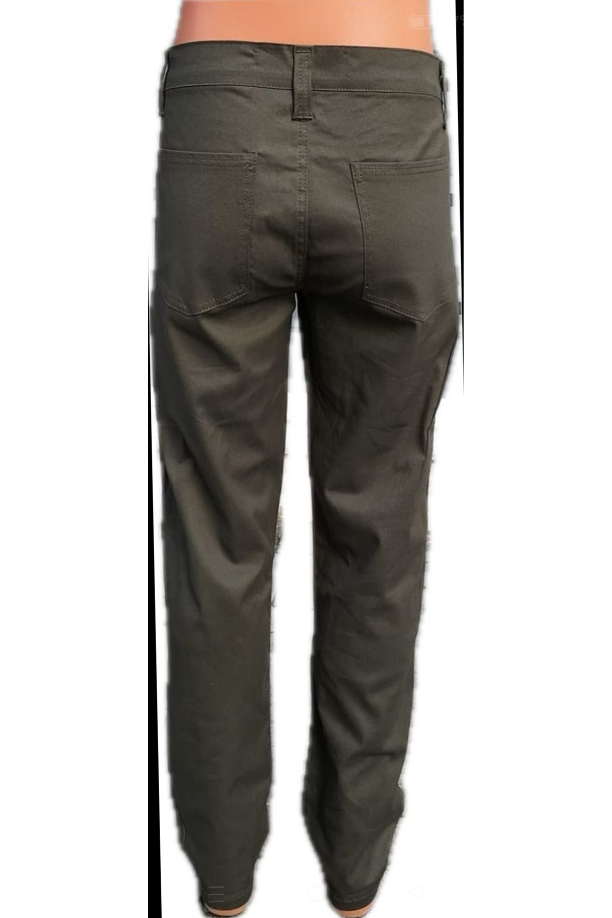 BeyzDenim Klasik HAKİ likralı pamuk gabardin Battal Büyük Beden pantolon görsel 2