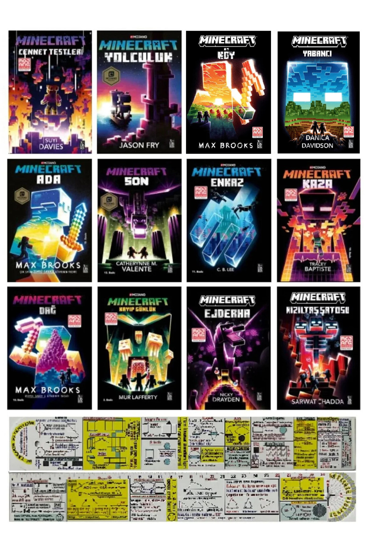 XLibris Minecraft Roman Serisi 12 Kitap Set / Kızıltaş Şatosu +