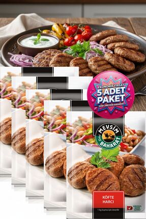 Dört Mevsim Baharat KÖFTE HARCI 100gr x 5 Adet – (5 Kilo Kıymaya Yeterli Set)...