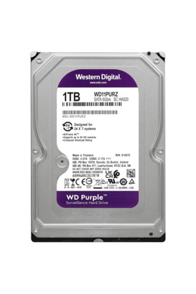 WESTERN DIGITAL WD PURPLE, WD11PURZ, 3.5" 1TB, 64Mb, 5400 Rpm, 7/24 Güve...
