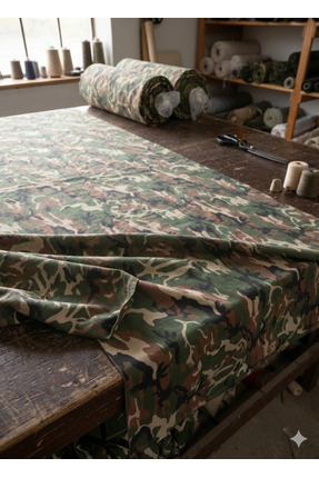 Şadoğlu Tekstil Metrelik Kamuflaj Desenli Kumaş – Çanta, Kılıf ve Dekoratif D...