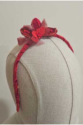 Leylace El İşçiliği, İğne Oyalı, İşlemeli Kırmızı Lahusa Tacı, Kırılmaz, Saç ...