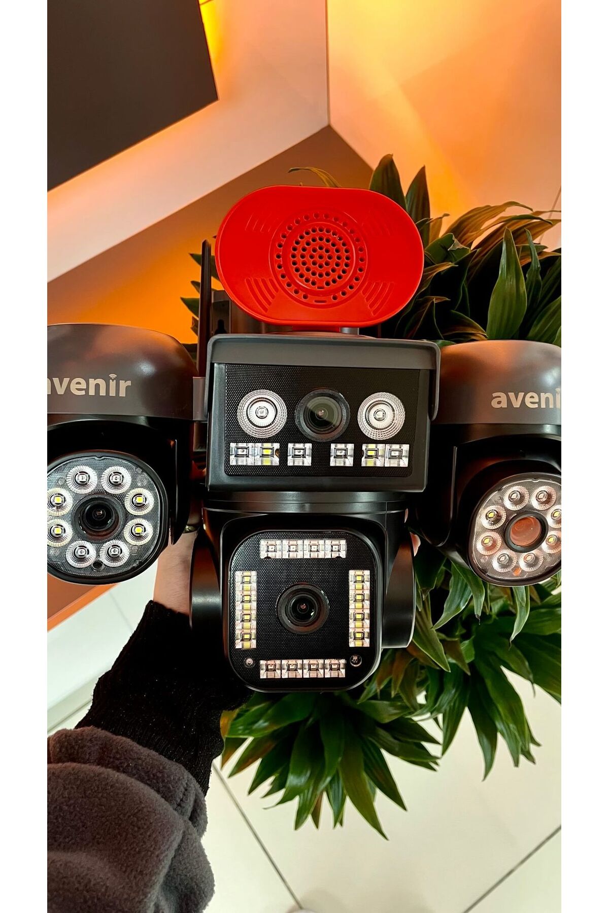 Avenir S446 4 Kameralı | 3 Motorlu PTZ + 1 Sabit Kamera | Solar