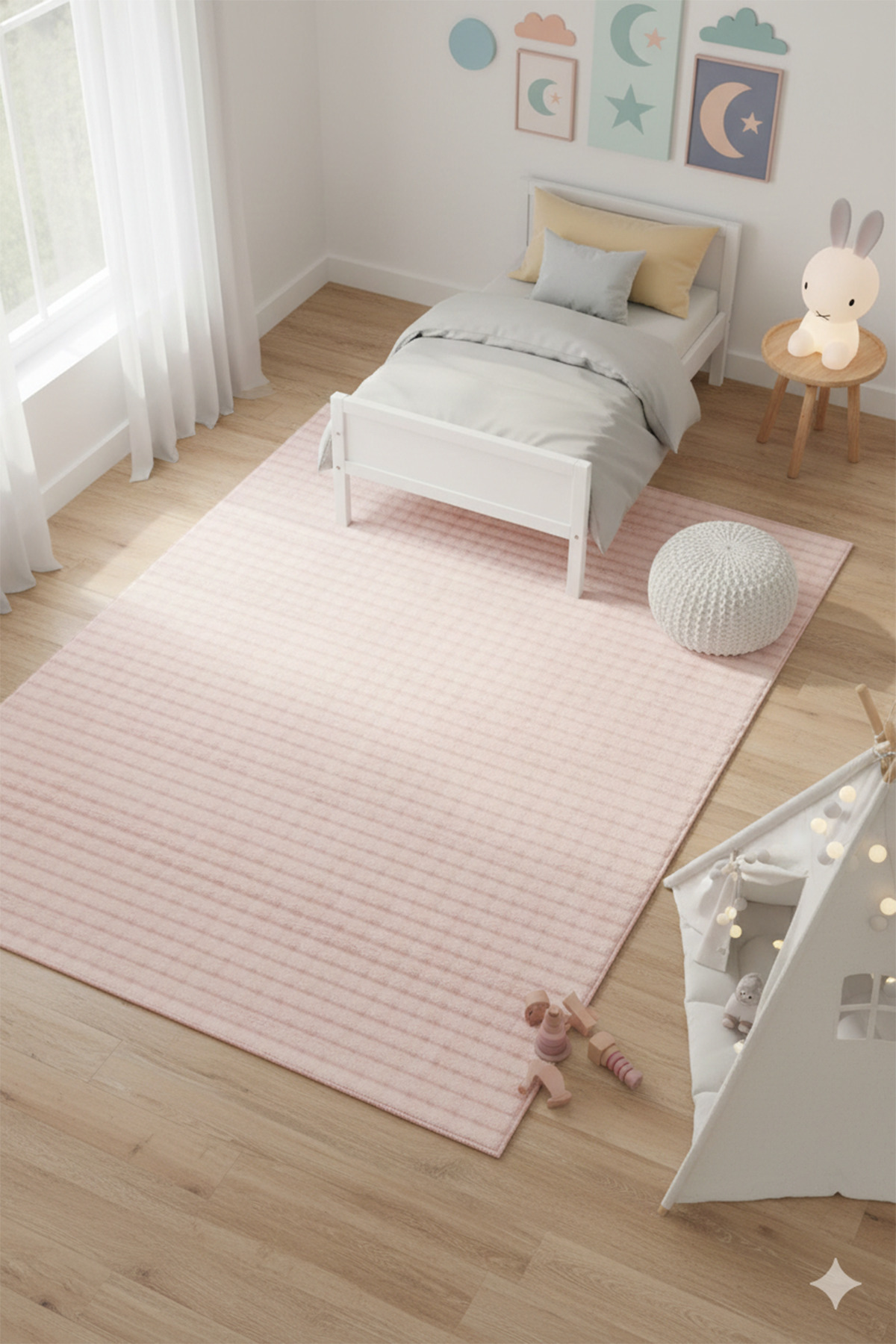 tropikal home Pembe Bubble Kaymaz Taban Peluş Yolluk Halı Leke Tutmaz Kolay Temizlenir Lüks Anne Bebek Çocuk Odası fotoğrafı 4 (önizleme)