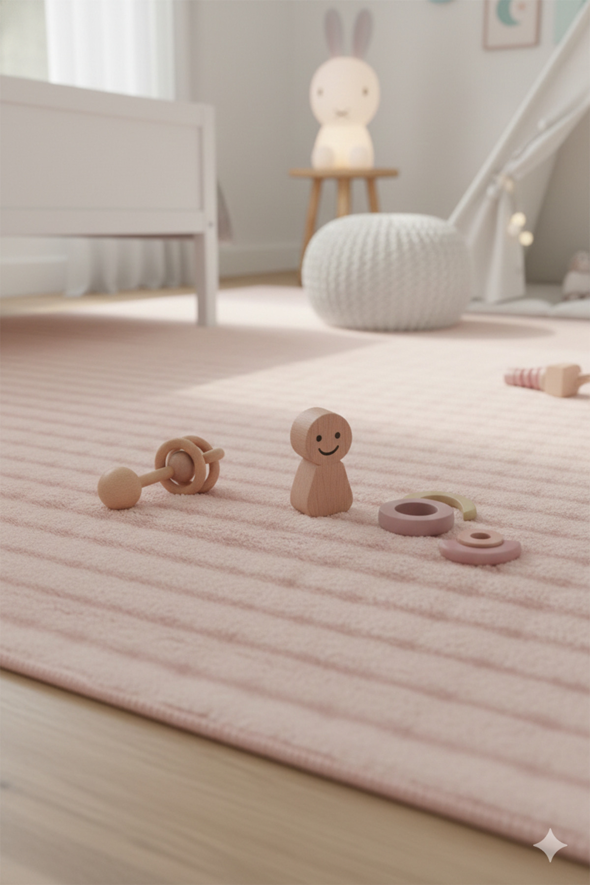 tropikal home Pembe Bubble Kaymaz Taban Peluş Yolluk Halı Leke Tutmaz Kolay Temizlenir Lüks Anne Bebek Çocuk Odası fotoğrafı 2 (önizleme)