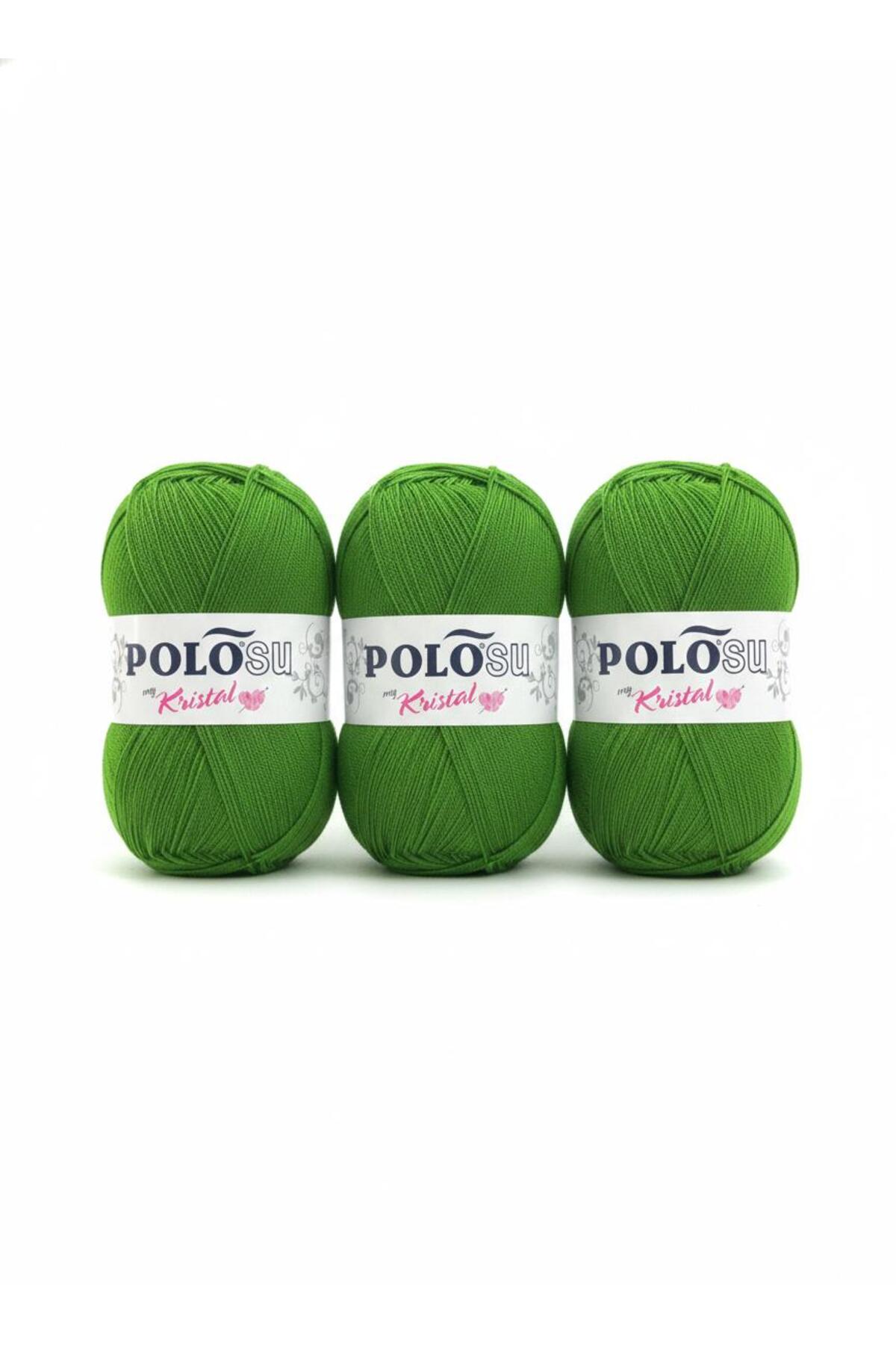 My Crystal Fiber Hand Knitting Rope No:156 DARK GREEN (3-Pack Advantage)