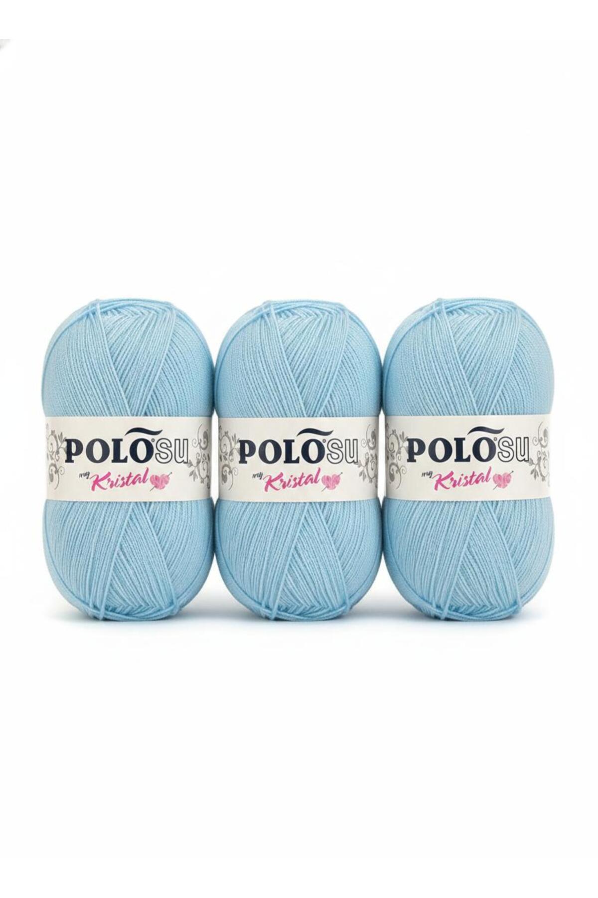 My Crystal Fiber Hand Knitting Lanyard No:111 BABY BLUE (3-Pack Advantage)