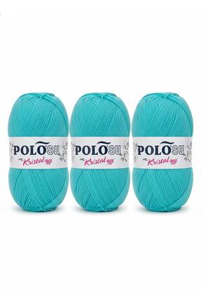 Polosu My Kristal Lif El Örgü İpi No:168 BUZ MAVİSİ (3'lü Avantaj Paket)