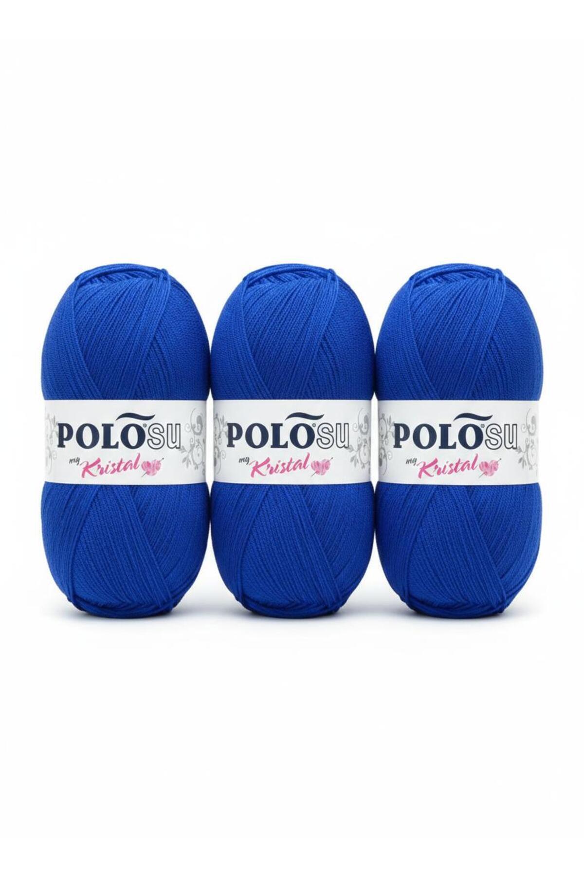 My Crystal Fiber Hand Knitting Lanyard No:155 PARLIAMENT BLUE (3-Piece Advantage Package)