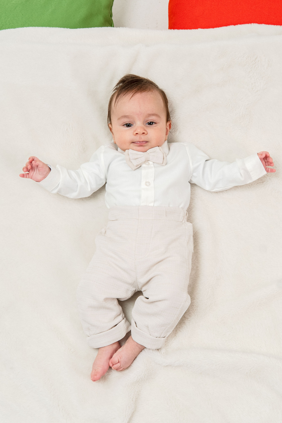 moukou Erkek Bebek Özel Gün Takımı-Mevlütlük – Papyonlu Yelekli Gömlek ve Pantolon Set - Kutulu fotoğrafı 3 (önizleme)