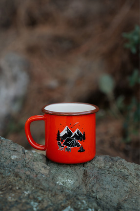 CALVİA Campfire Night Emaye Kupa - Ateş