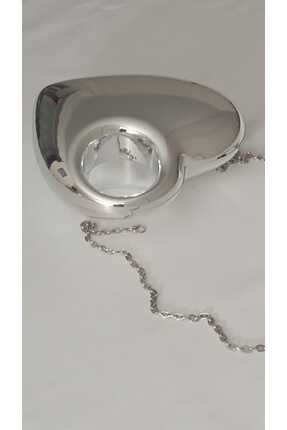 Şarra Gossi Kalp Çanta Kalp Abiye Çanta Kalp Gümüş Gece Çantası