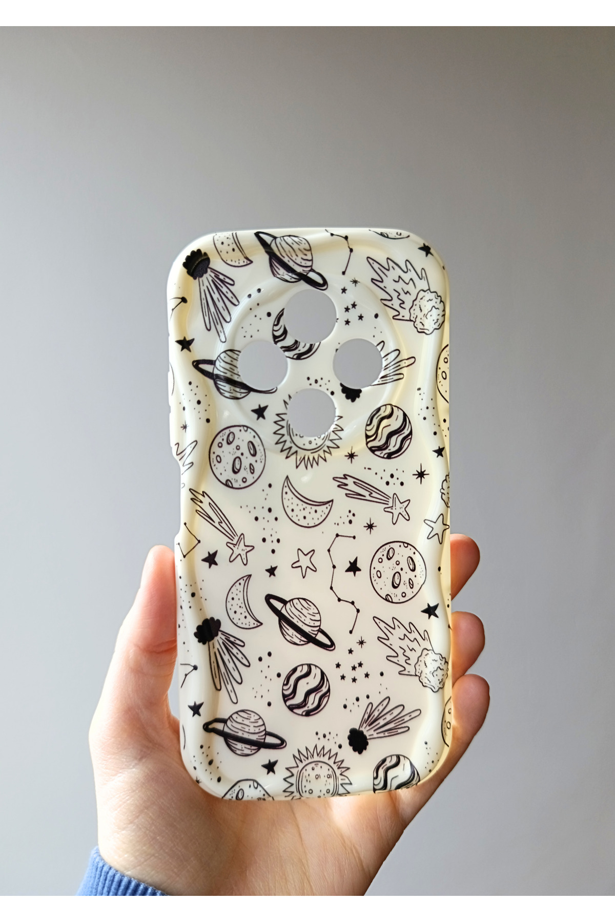 Tecno Spark 30c 4G Case Camera Protected Wave Edge Pattern Printed Silicone Case