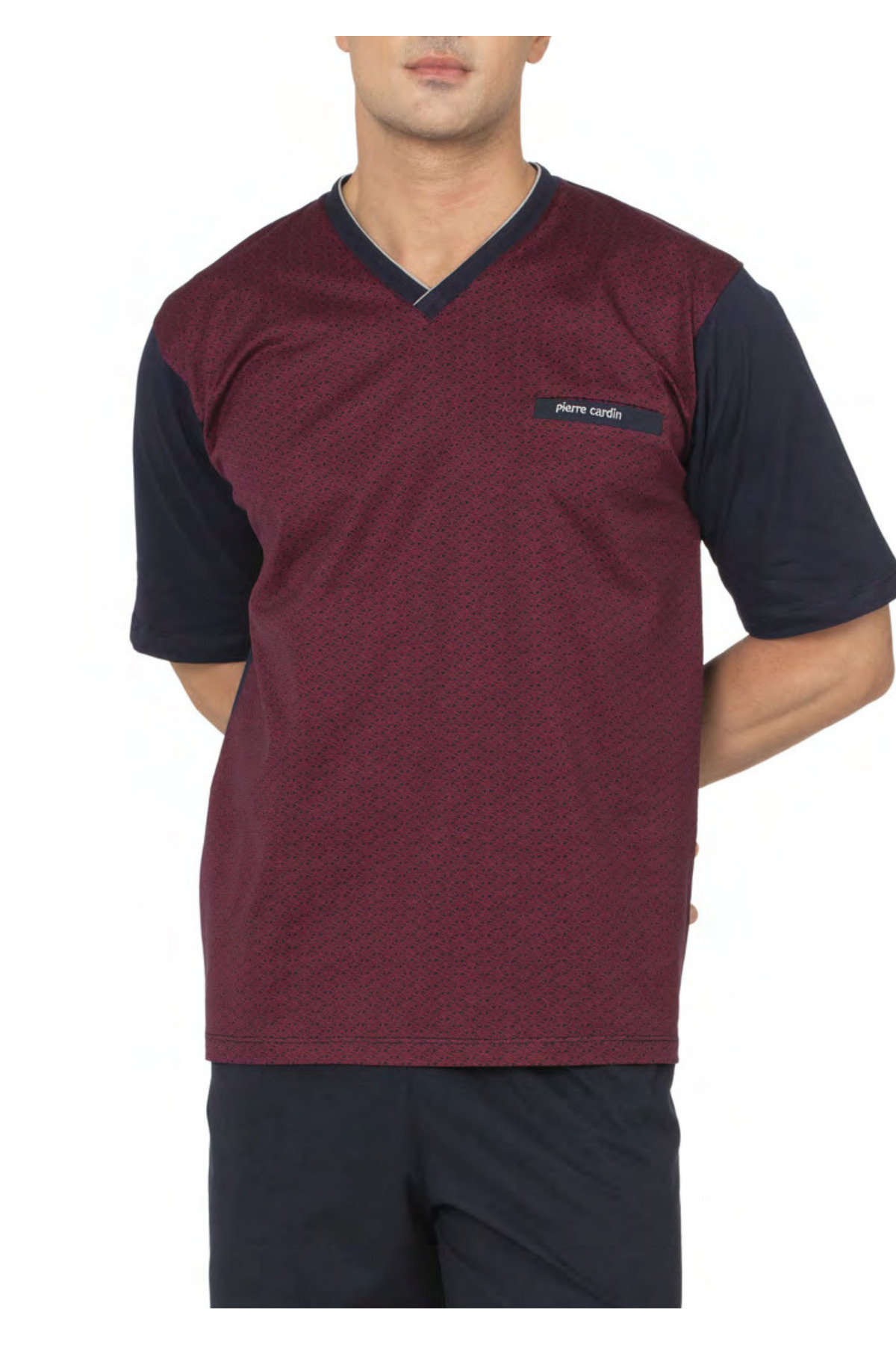 ست پیژامه و لباس خواب مردانه راسته فاق نرمال آستین کوتاه | پیر کاردین Pierre Cardin VR.P61.C34.Y01 - تصویر 3