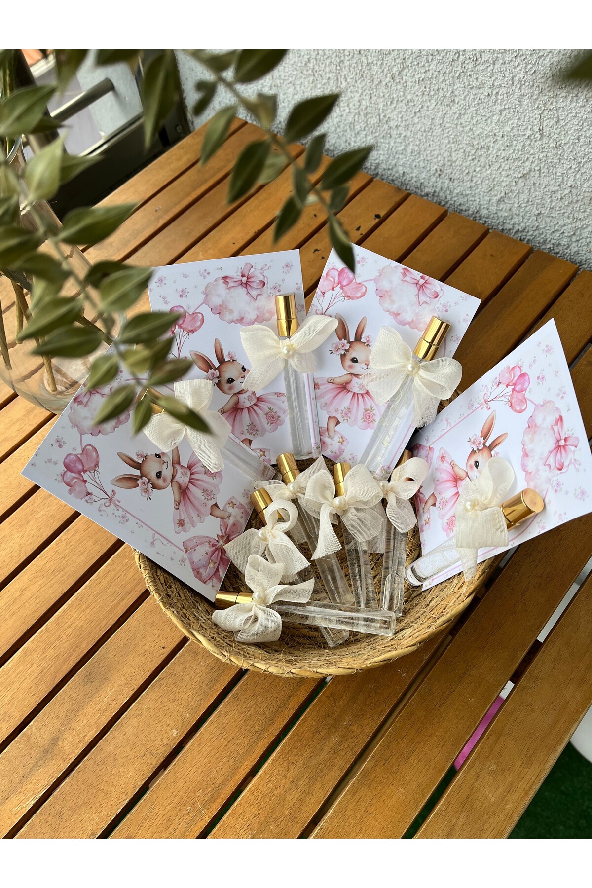 TATLI TELAŞLAR 22 Fiyonklu Cam Mini Parfüm Şişesi - Doğum Günü, Yeni Doğan, Diş Buğdayı Hediyelik - 25 Adet fotoğrafı 2 (önizleme)