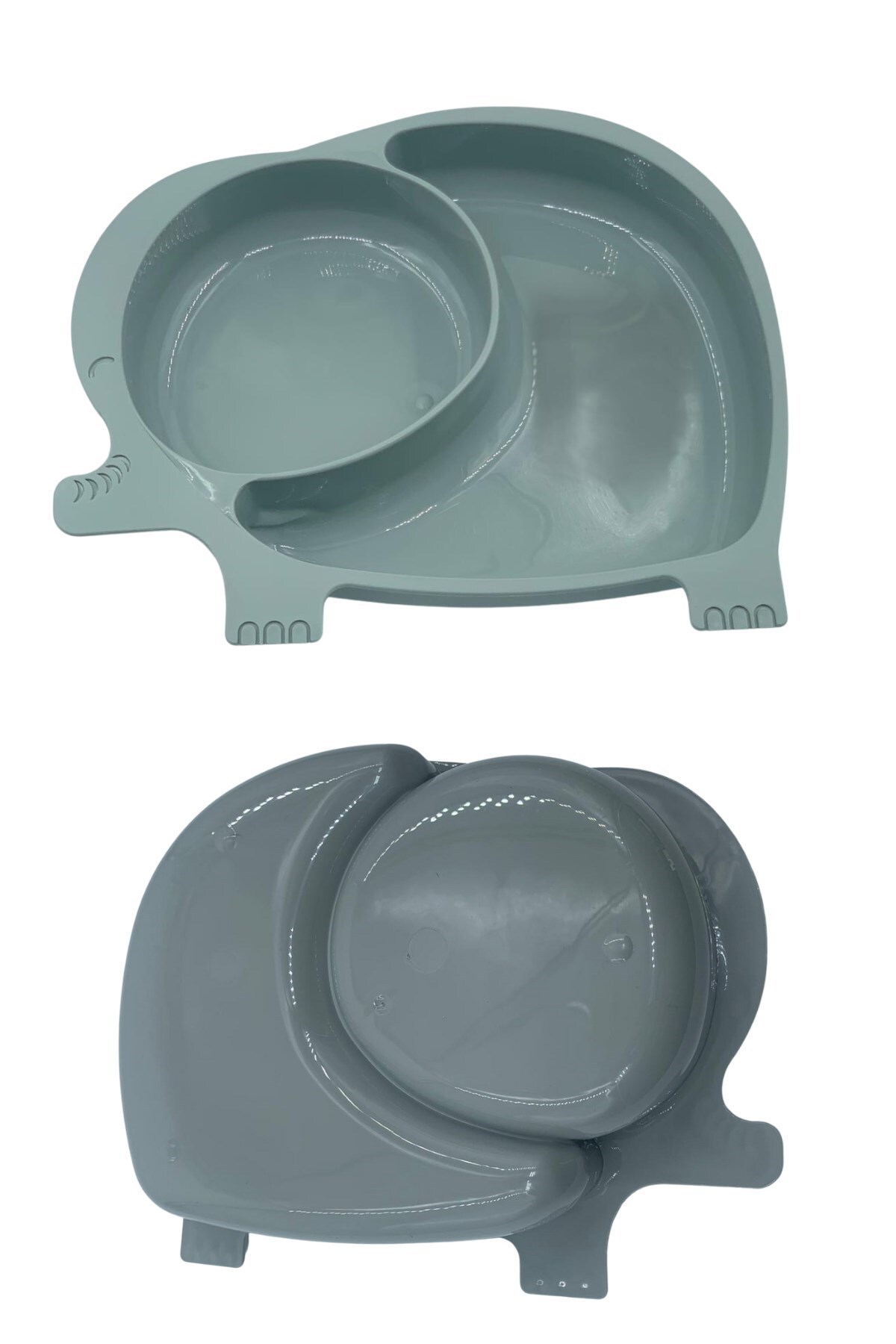 Pazarcan Kaleevim® Bebek Çocuk Için Sevimli Fil Model Desenli Yemek Bebek Mama Kabı Bölmeli Tabak fotoğrafı 4 (önizleme)