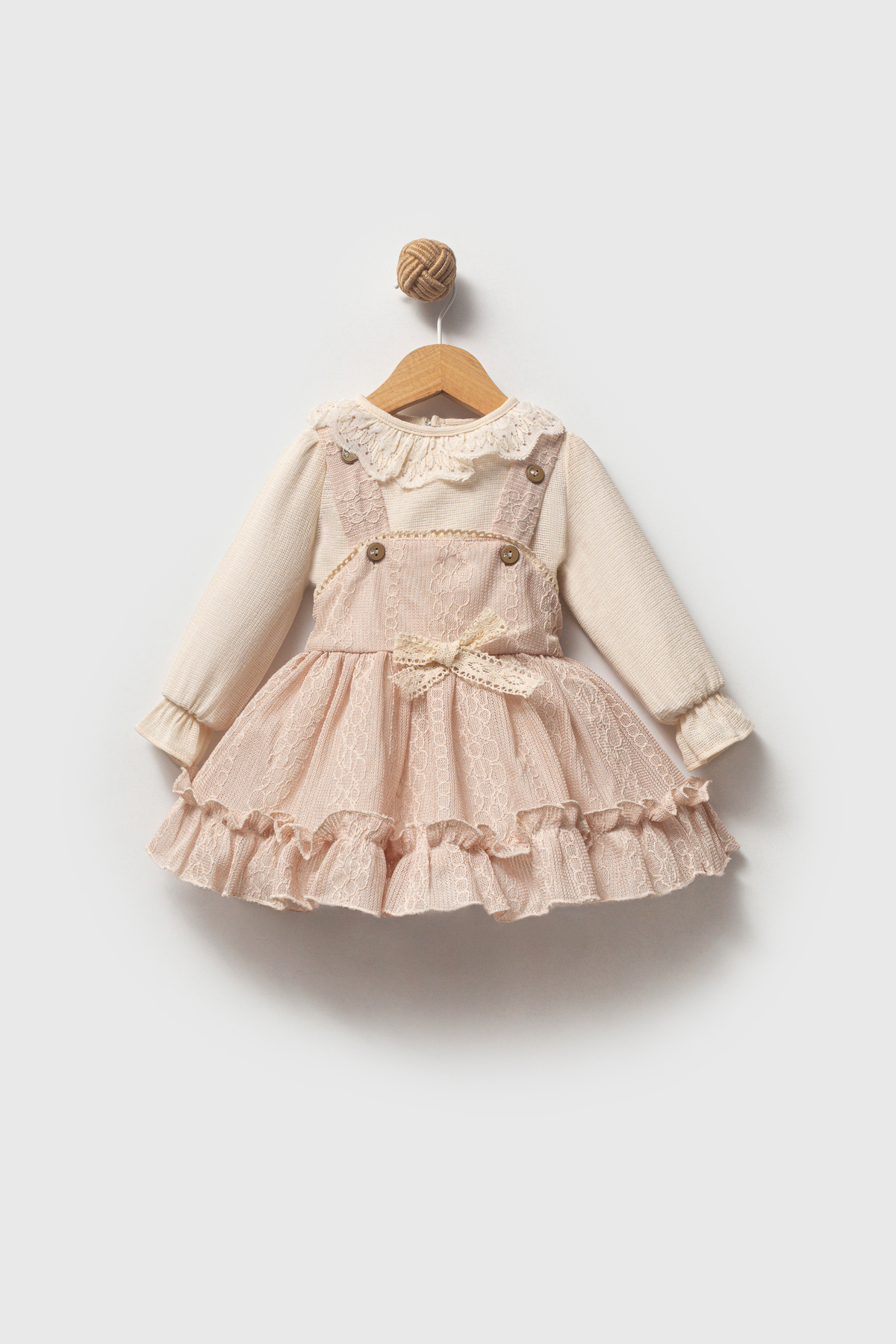 Baby Animals Kız Bebek Elbise Kız Çocuk Elbise Kurdelalı Doğum Günü Parti Düğün Özel Gün Bayramlık Elbise fotoğrafı 2 (önizleme)