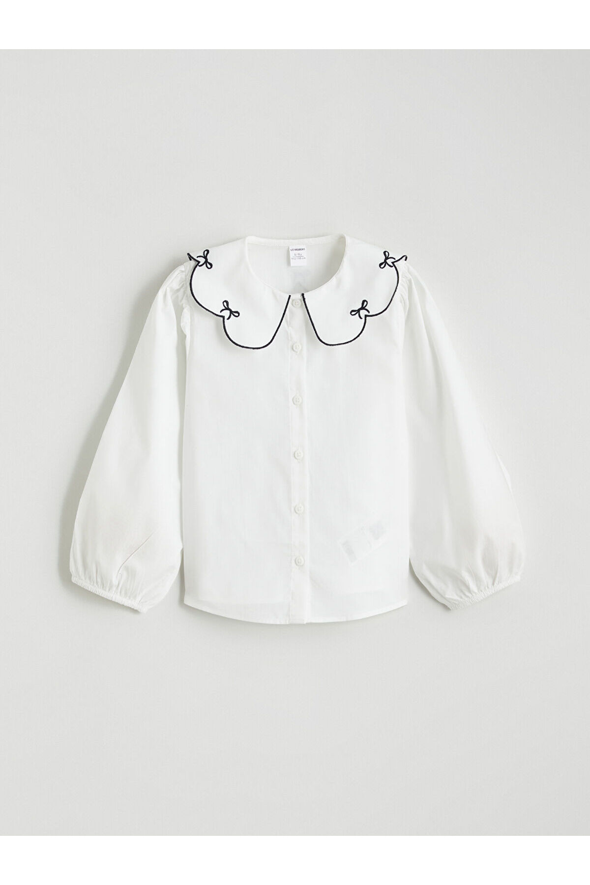 LC Waikiki Shining Store'dan Işıltılı Seçimler Bebe Roba Yaka Kız Çocuk Poplin Gömlek fotoğrafı 3 (önizleme)