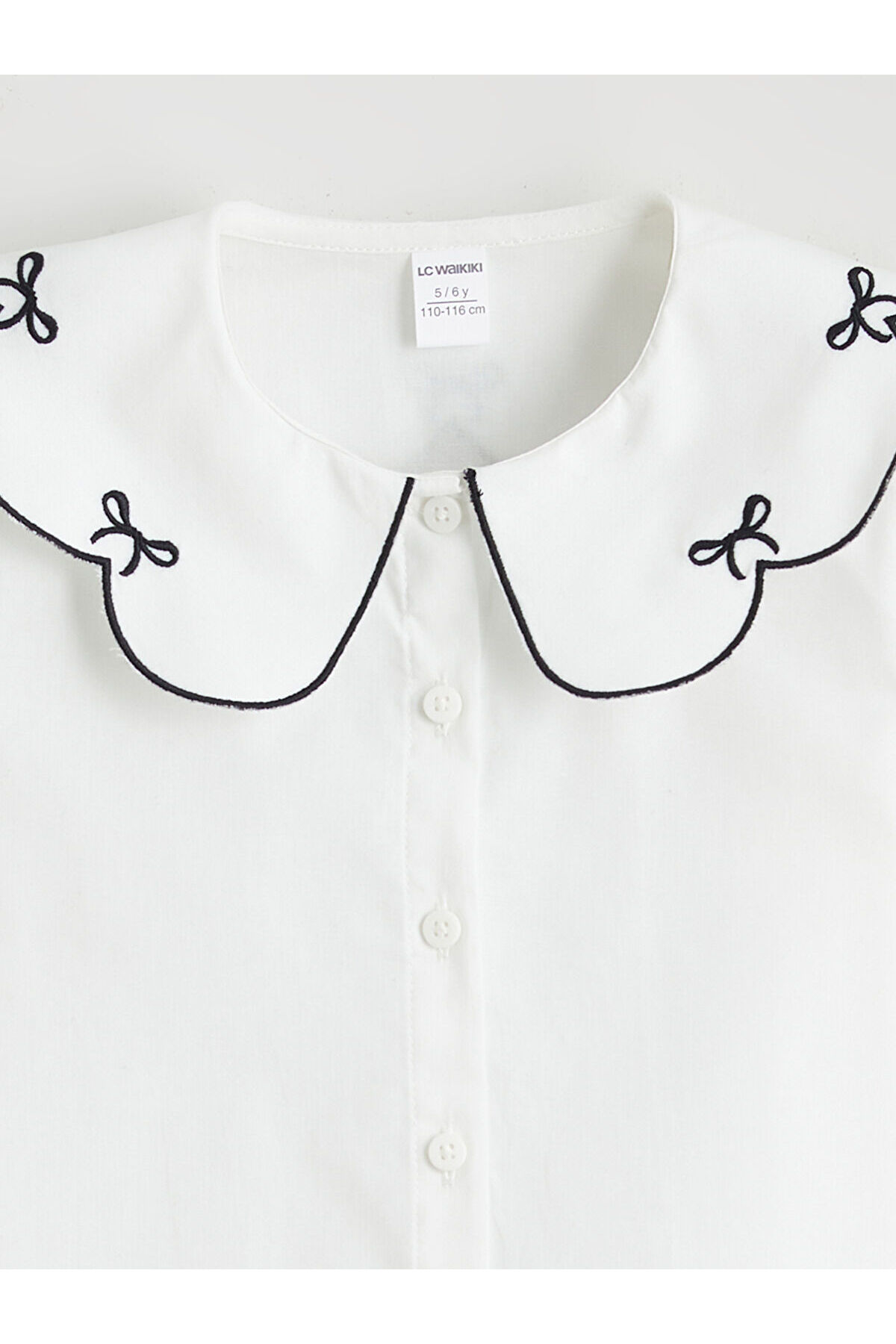 LC Waikiki Shining Store'dan Işıltılı Seçimler Bebe Roba Yaka Kız Çocuk Poplin Gömlek fotoğrafı 4 (önizleme)