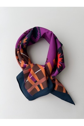 who knows ¿ Desenli Renkli Fular Bandana 50x50 Kadın Giyim Aksesuar