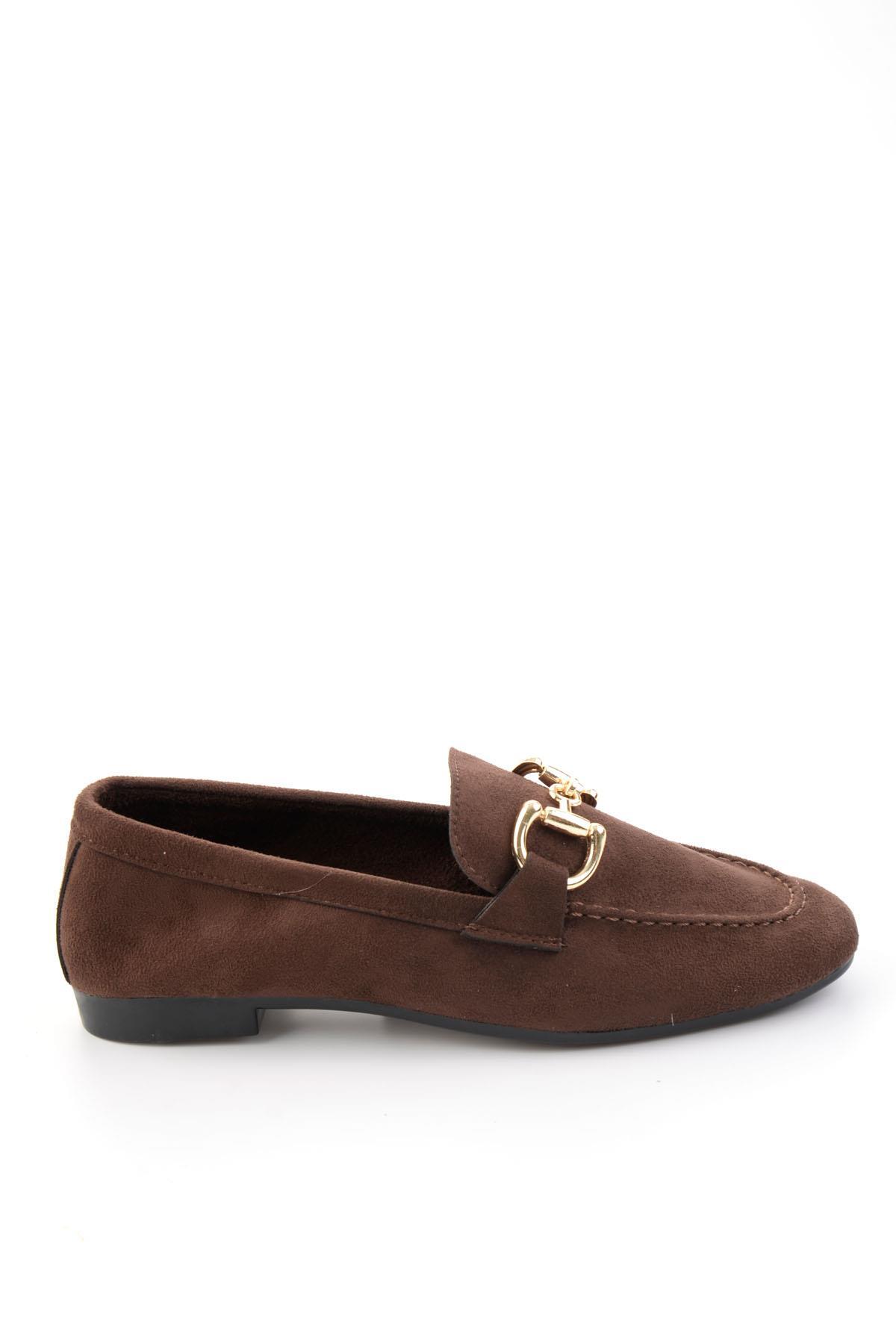 Bambi Kahve Kadın Loafer Ayakkabı K01688011002 görsel 2