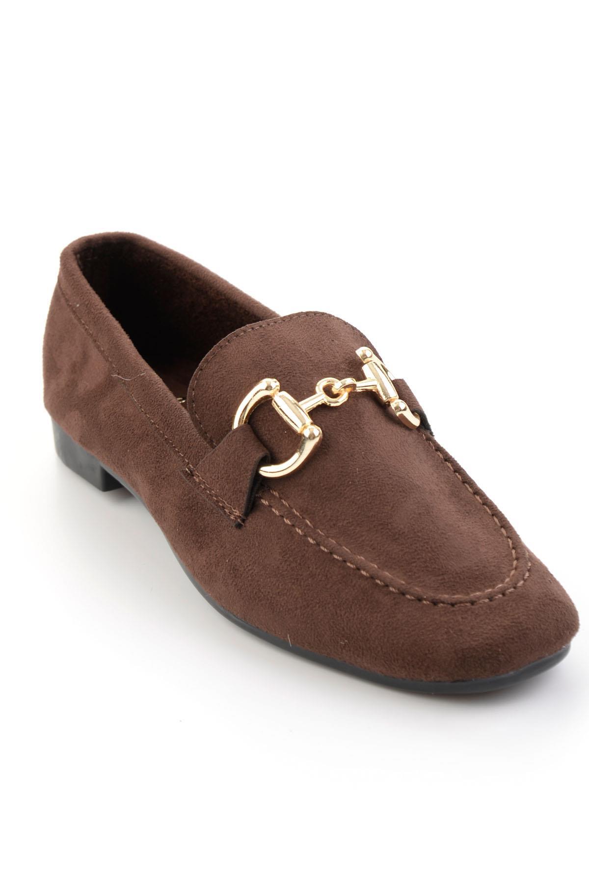 Bambi Kahve Kadın Loafer Ayakkabı K01688011002 görsel 3