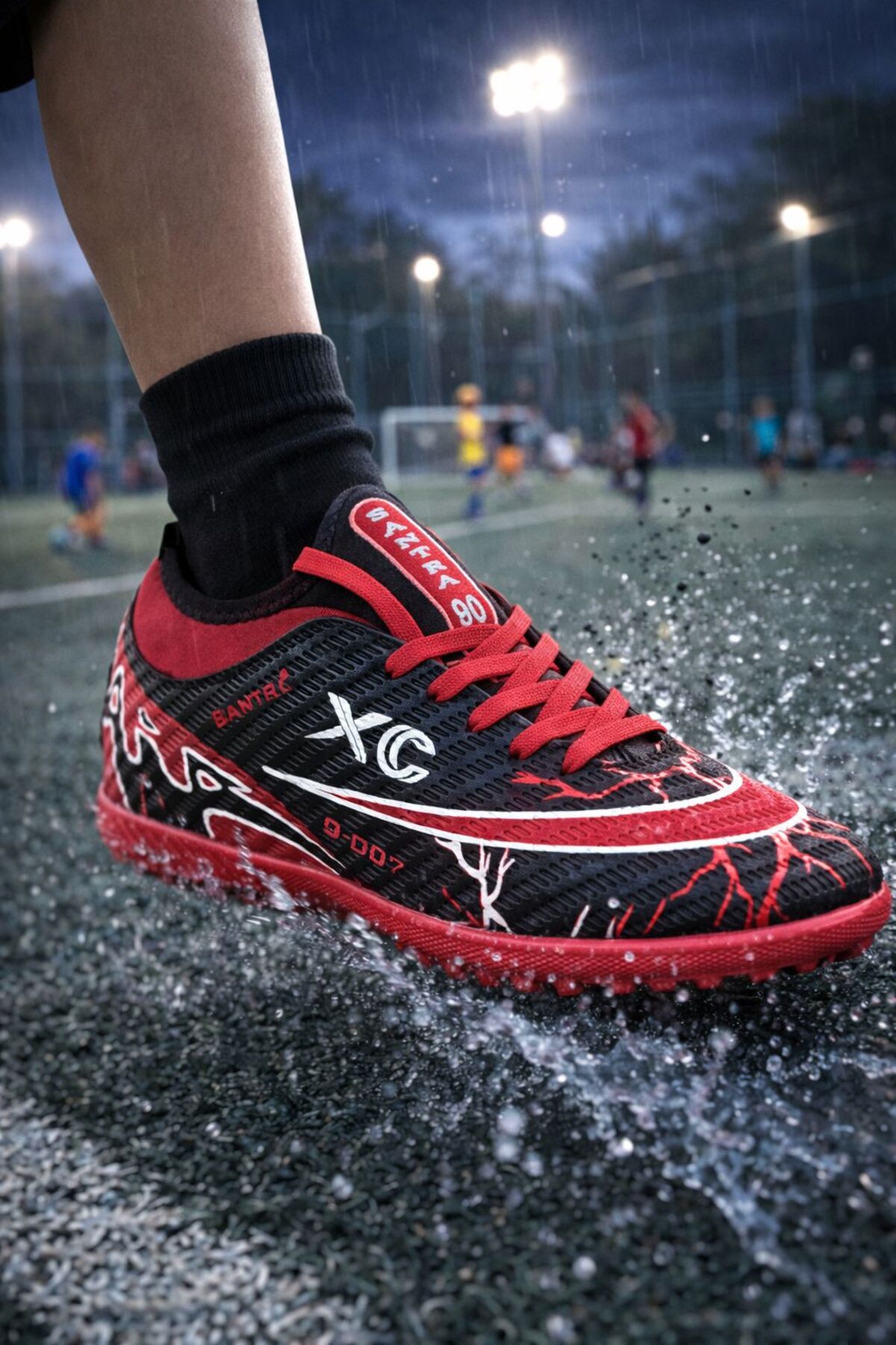 KANTEX Erkek Unisex Halı Saha Krampon Çoraplı Çivili Futbol Spor Ayakkabısı01