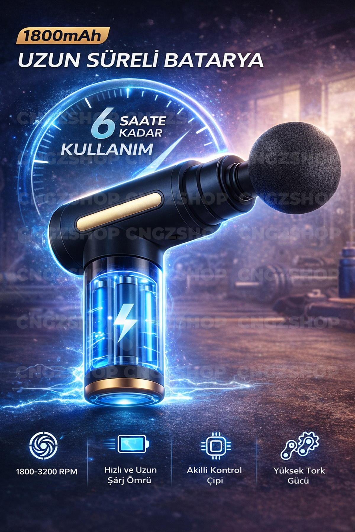 CNGZSHOP RL-98 6 Kademeli Mini Masaj Tabancası | Boyun Bel Sırt