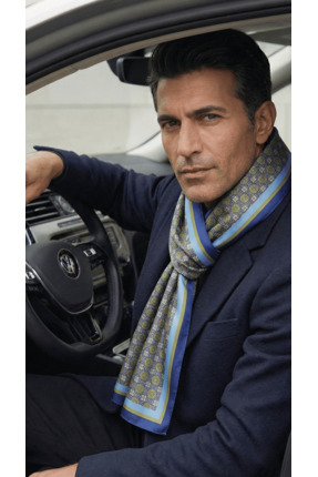 Ege Fular Şal İpeksi Dokulu Lüks Erkek Fular - 130x30 cm - Kombinlerin Tamaml...