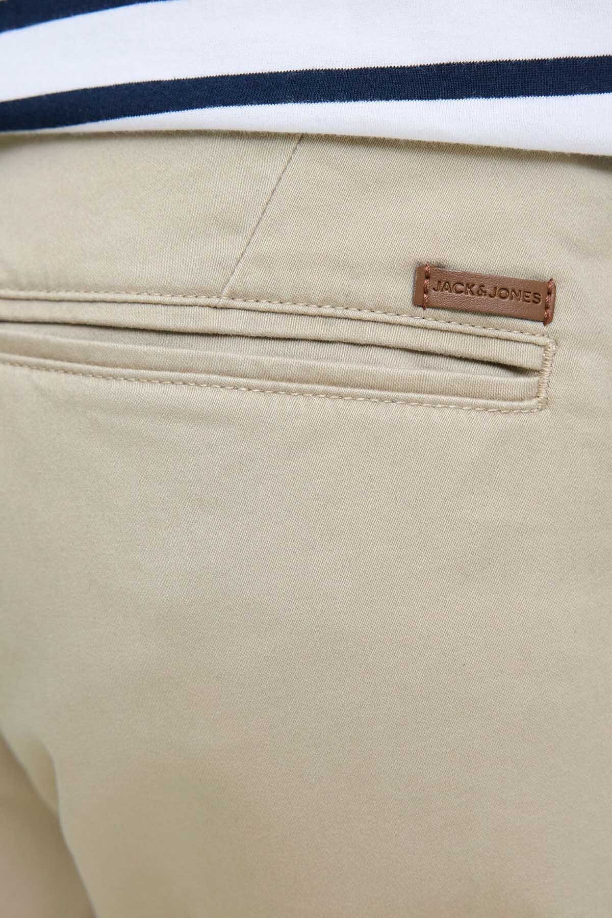 Jack & Jones  Erkek Düz Renk Penye Şort - Bowie - Görsel 4