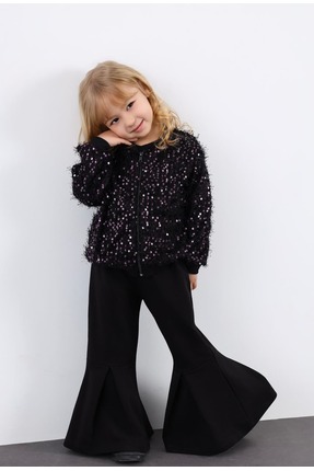 Patriko KIZ ÇOCUK YENİ SEZON BAYRAMLIK PAYET İŞLEME CEKET-PANTALON-BADİ 3LÜ S...